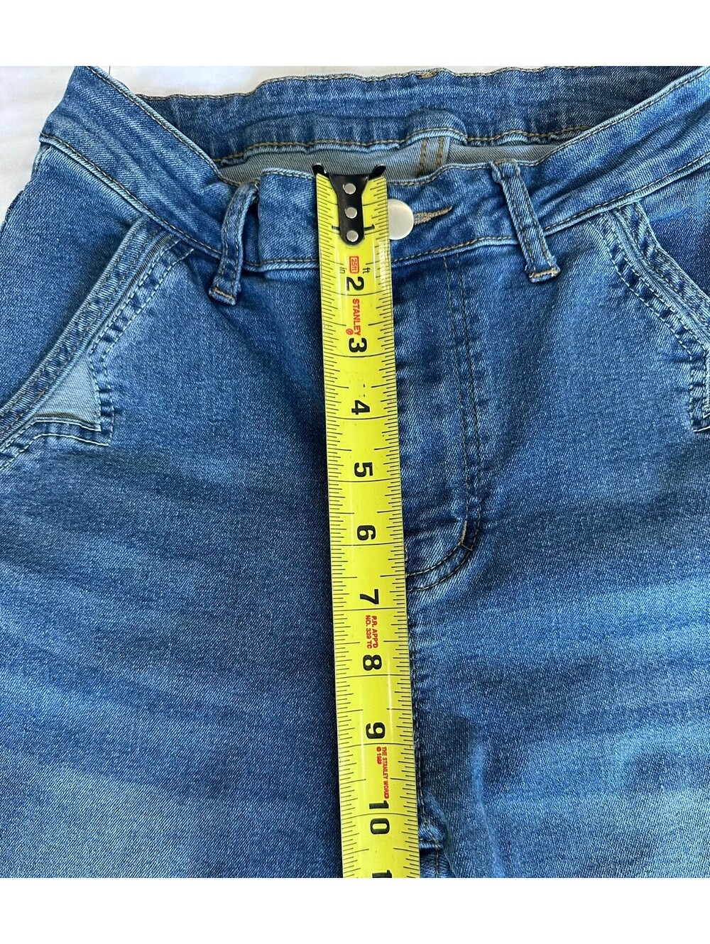 Flamingals Size Medium High Rise Wide Leg Stretch Jeans Medium Wash - Picture 9 of 10